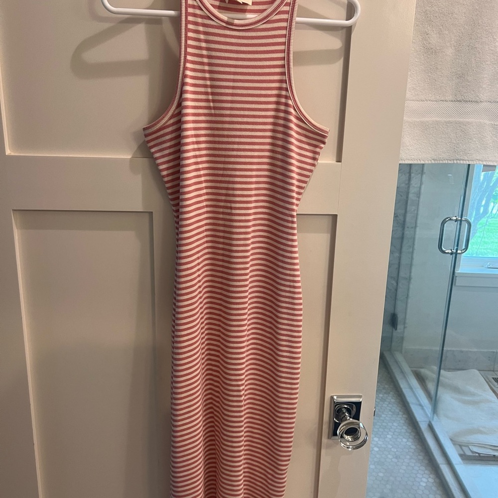 Sézane Striped Knit Midi Dress